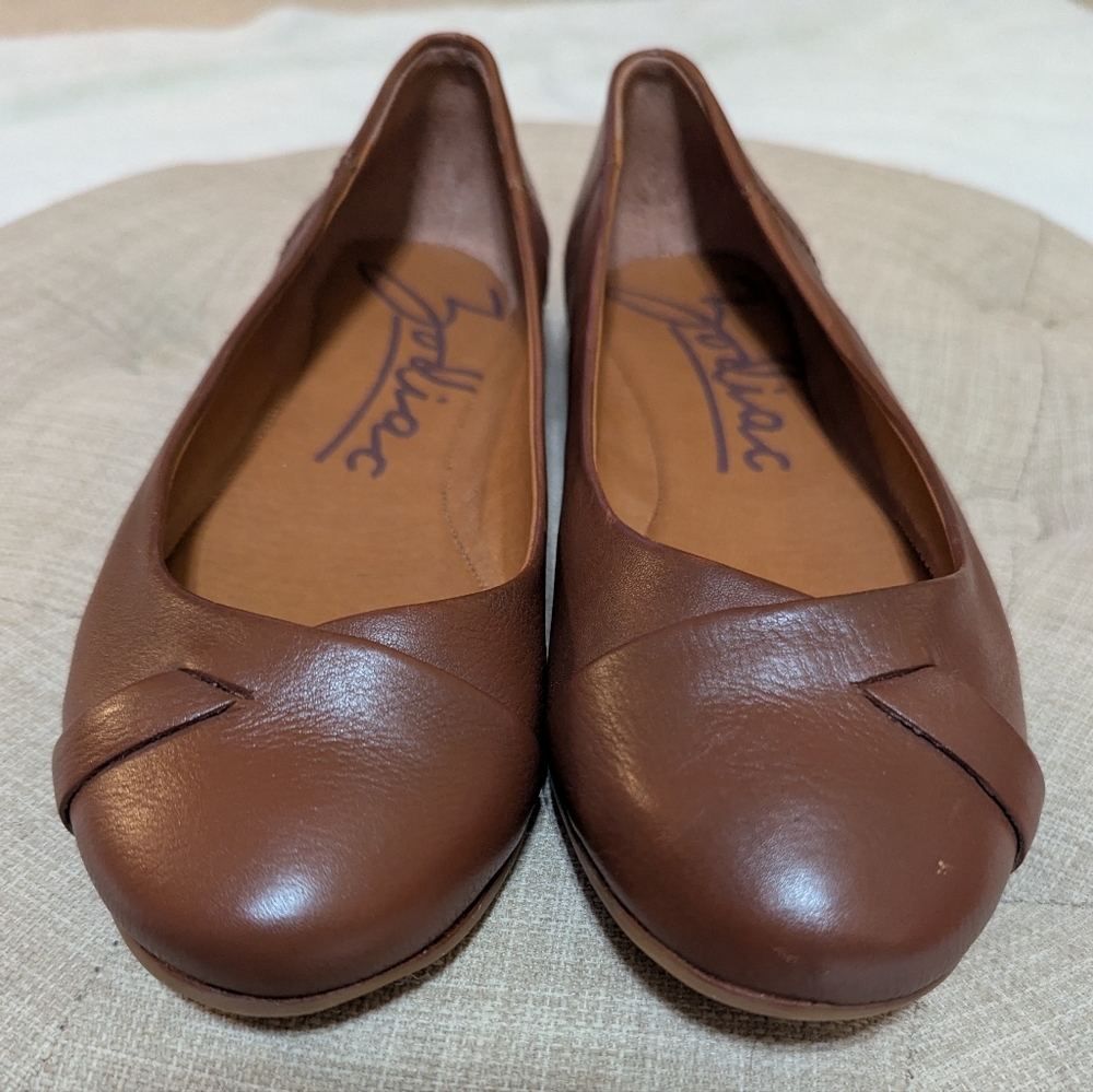 Zodiac cognac leather flats - size 7.5 women's